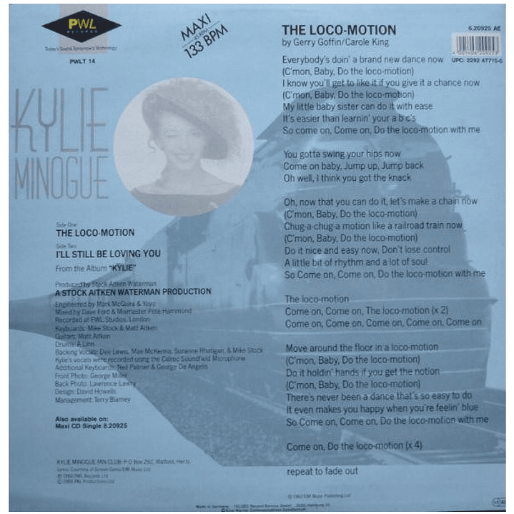 KYLIE MINOGUE - THE LOCO-MOTION (THE KOHAKU MIX) / 12