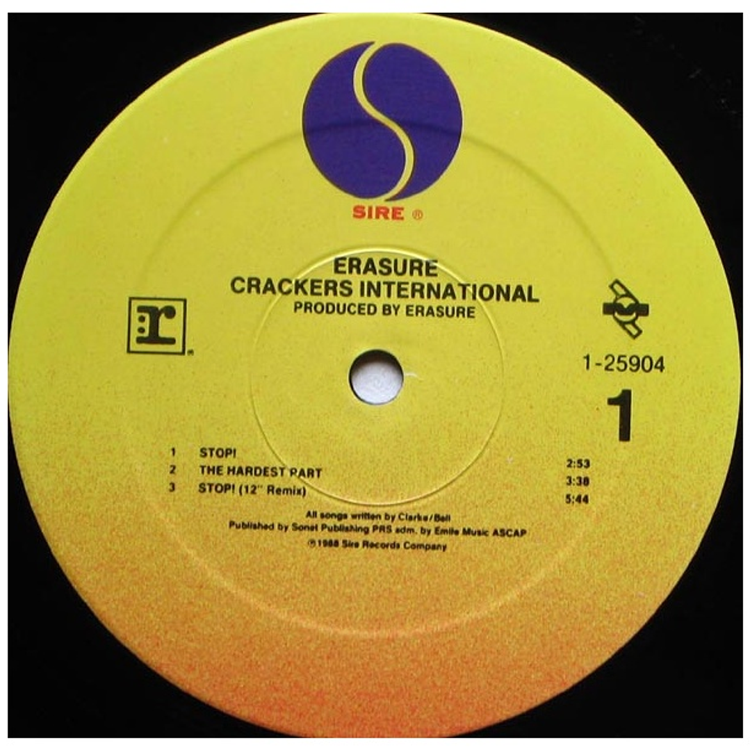 ERASURE - CRACKERS INTERNATIONAL / 12