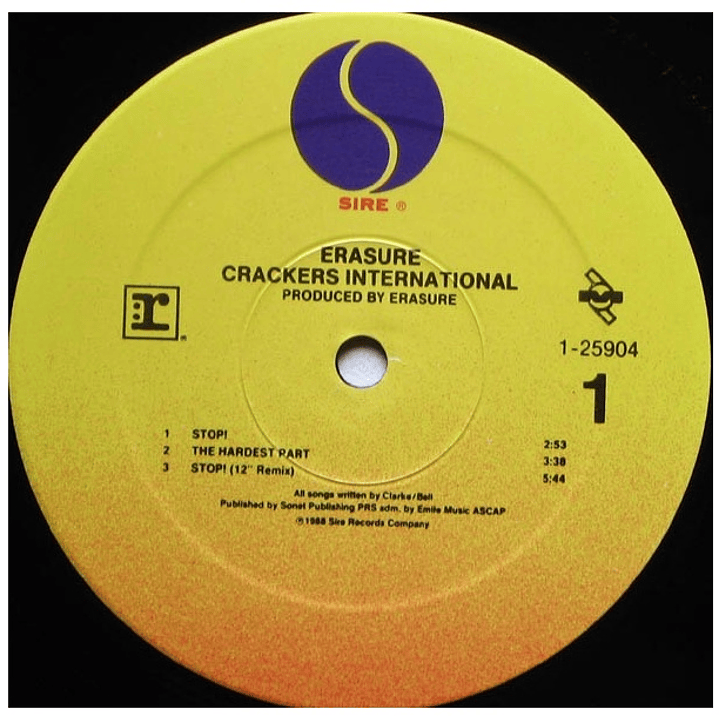 ERASURE - CRACKERS INTERNATIONAL / 12