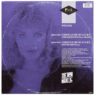 KYLIE MINOGUE - I SHOULD BE SO LUCKY (THE BICENTENNIAL 200 REMIX) / 12