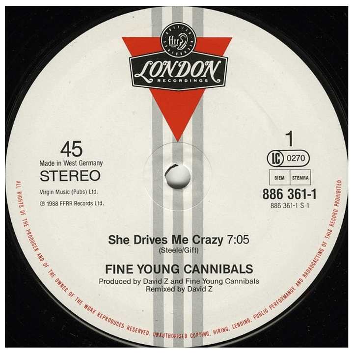FINE YOUNG CANNIBALS - SHE DRIVES ME CRAZY / 12