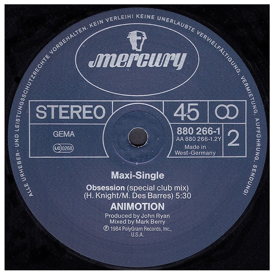 ANIMOTION - OBSESSION (DANCE MIX) / 12