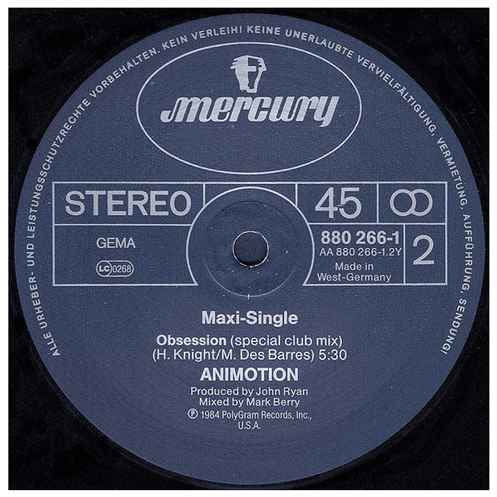 ANIMOTION - OBSESSION (DANCE MIX) / 12