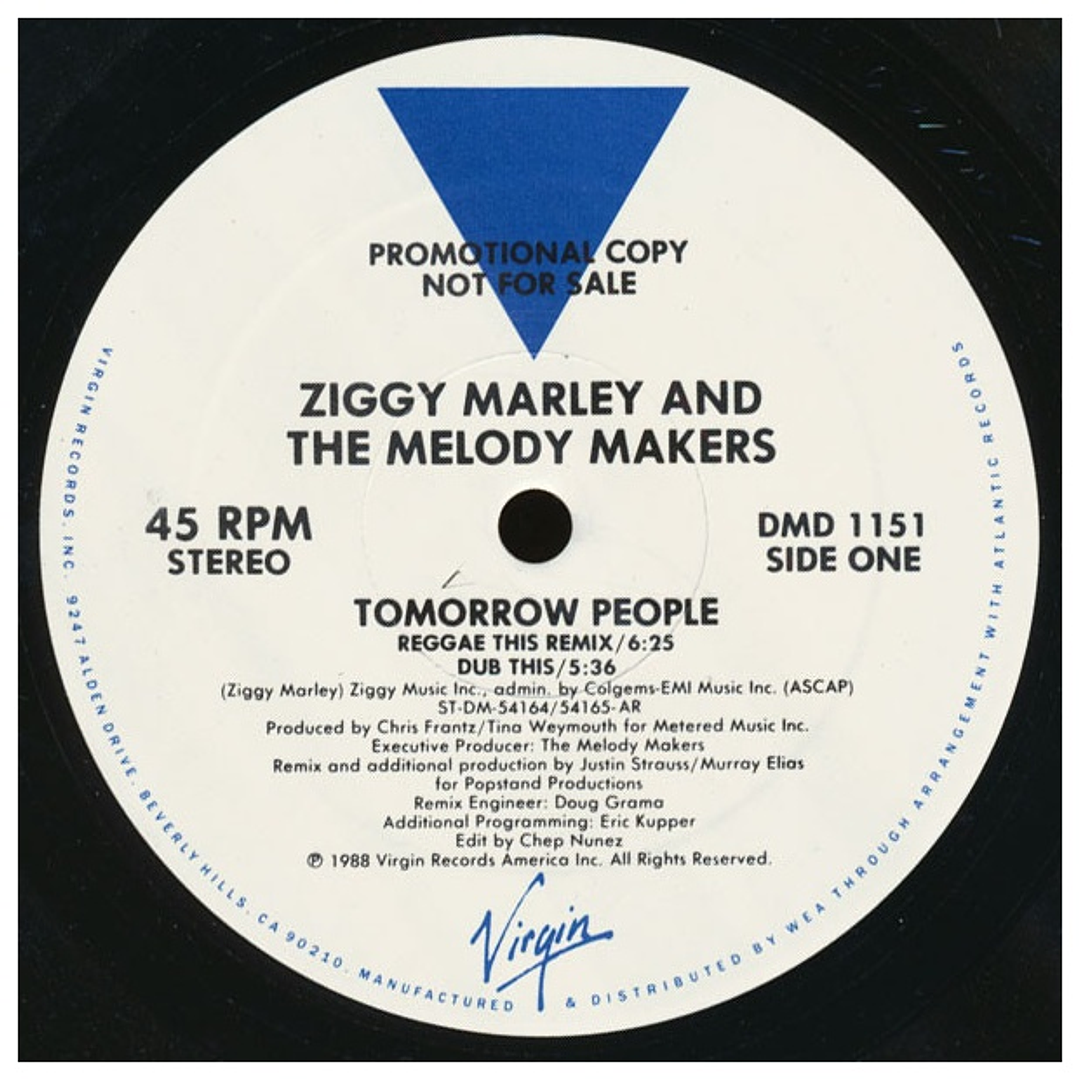 ZIGGY MARLEY AND THE MELODY MAKERS - TOMORROW PEOPLE / 12