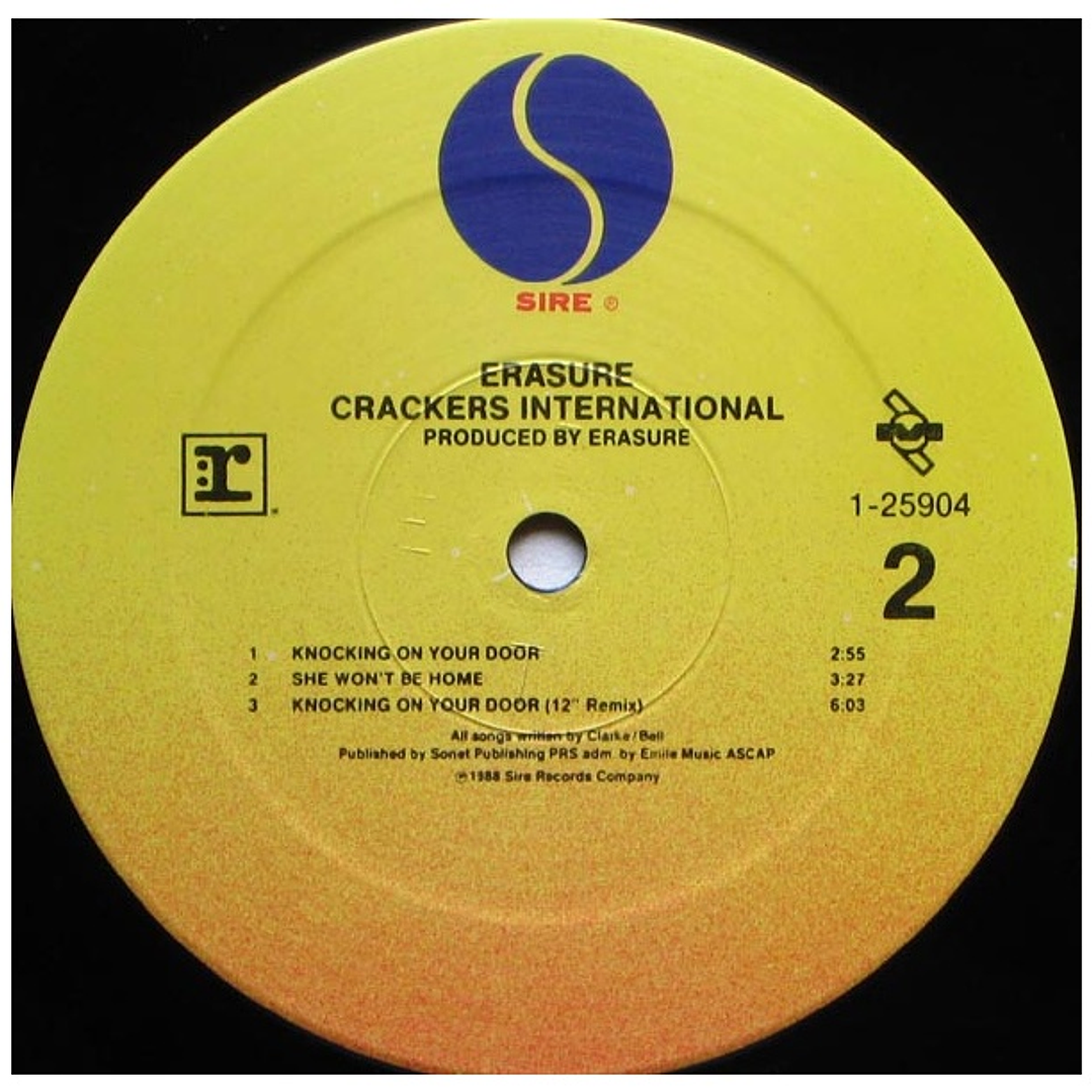 ERASURE - CRACKERS INTERNATIONAL / 12