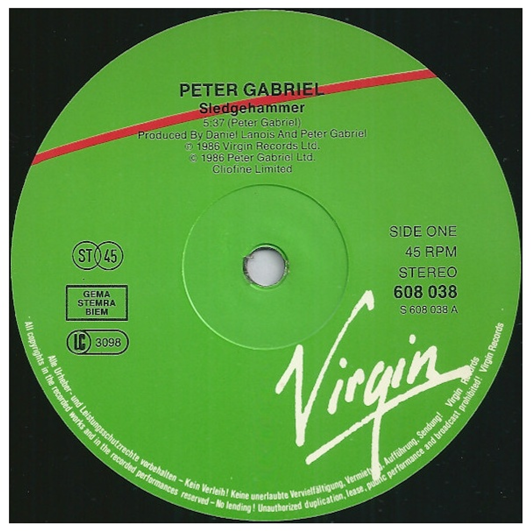 PETER GABRIEL - SLEDGEHAMMER / 12