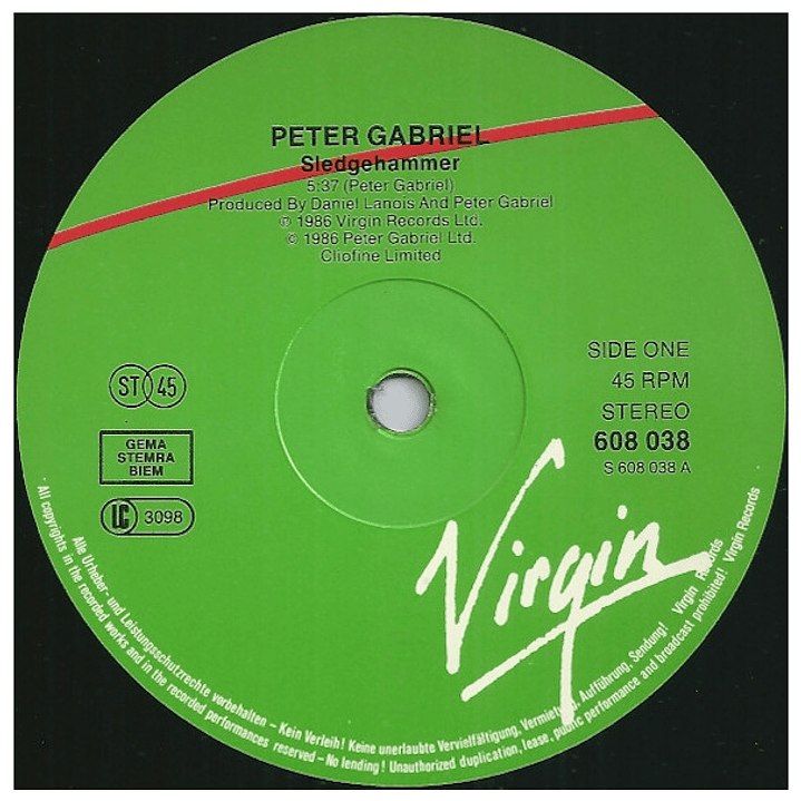 PETER GABRIEL - SLEDGEHAMMER / 12