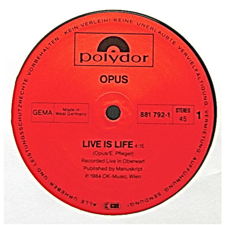 OPUS - LIVE IS LIFE / 12