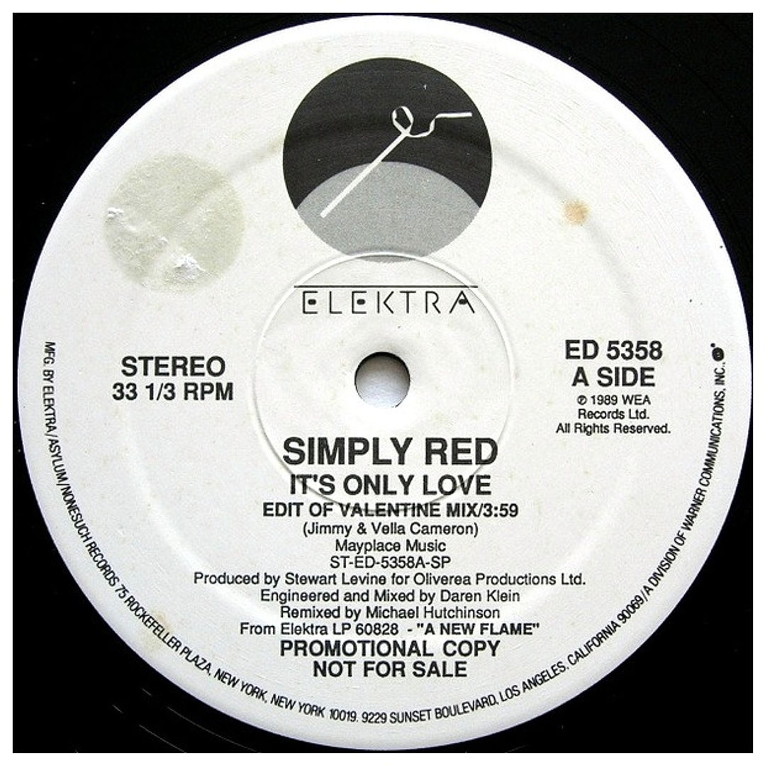 SIMPLY RED - IT'S ONLY LOVE (VALENTINE MIX) / 12