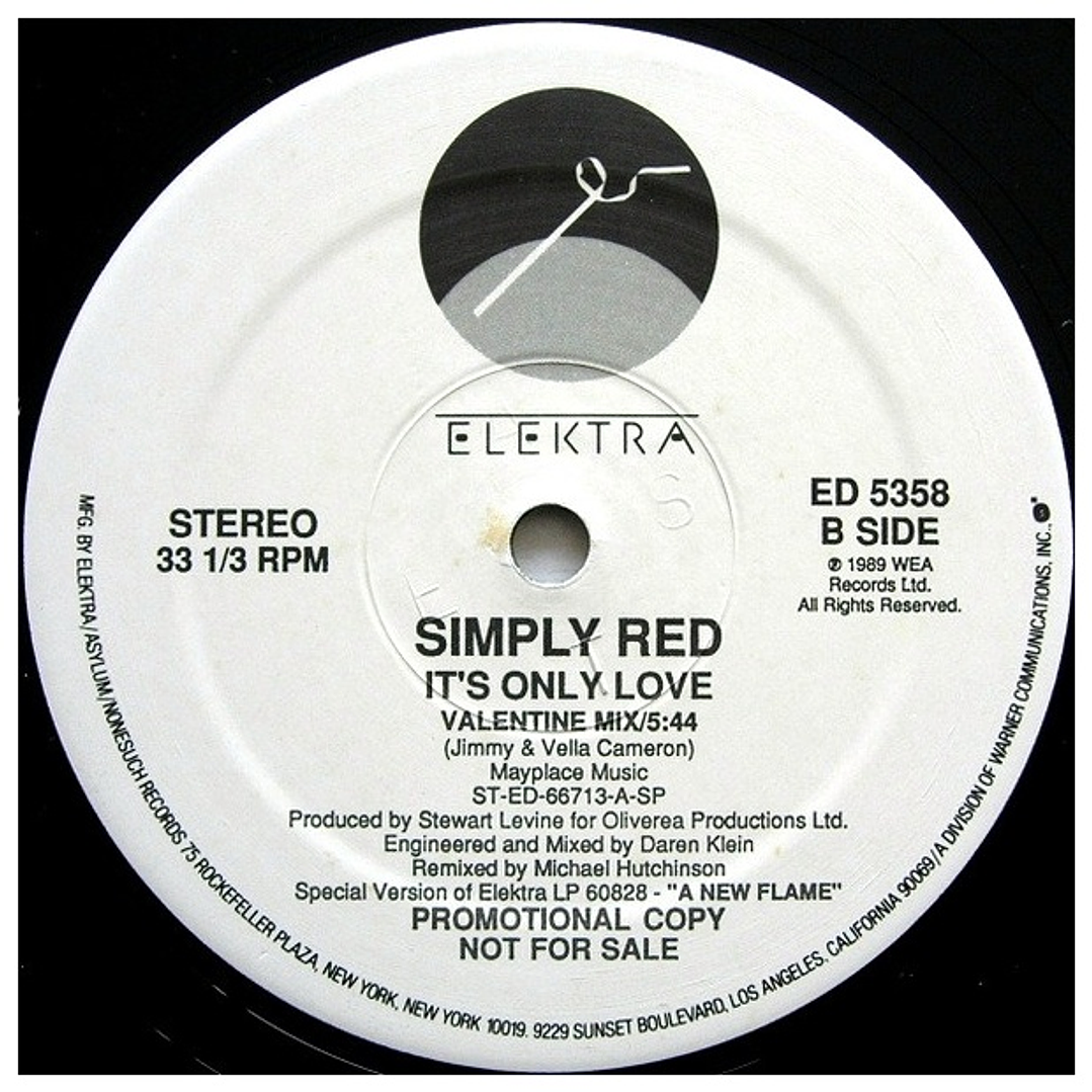 SIMPLY RED - IT'S ONLY LOVE (VALENTINE MIX) / 12