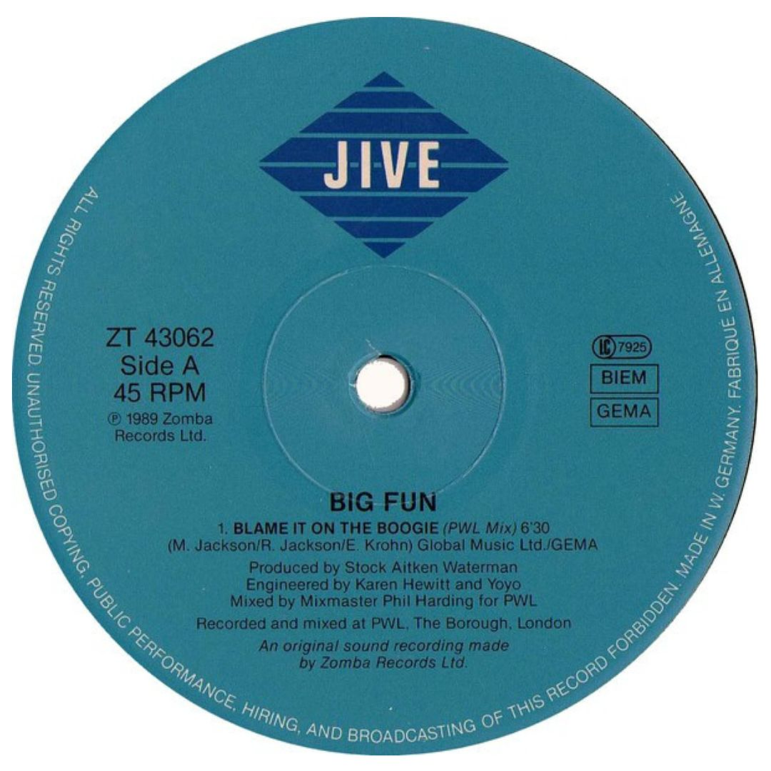 BIG FUN - BLAME IT ON THE BOOGIE / 12