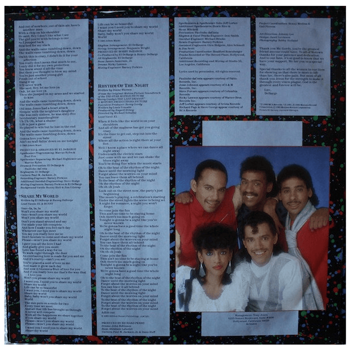 DEBARGE - RHYTHM OF THE NIGHT / VINILO USADO 2