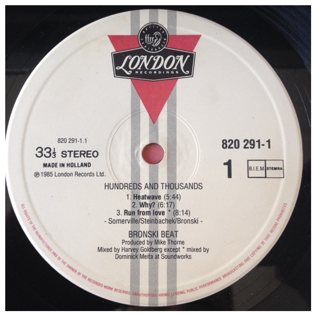 BRONSKI BEAT - HUNDRED & THOUSANDS / VINILO USADO 3