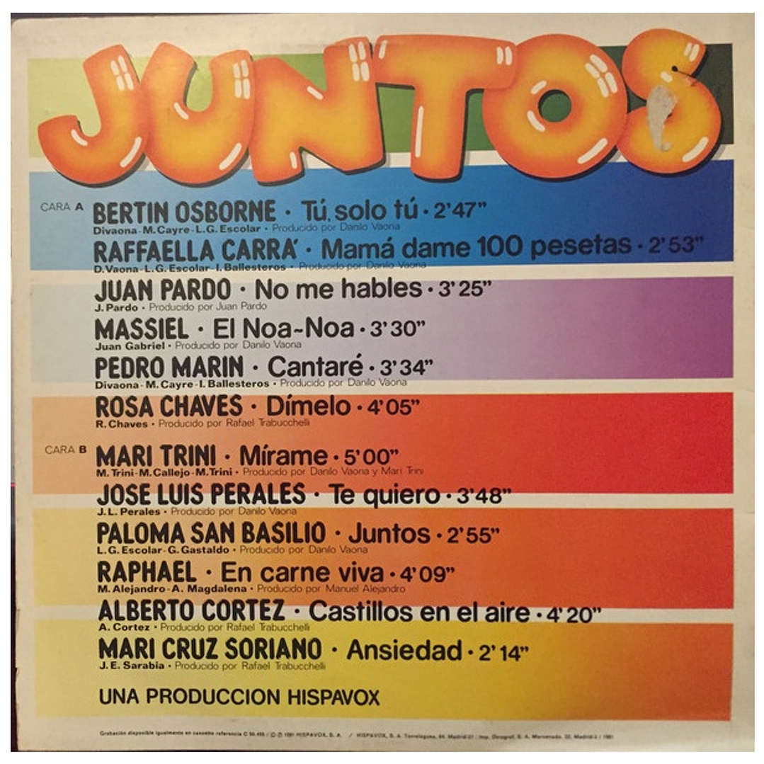 JUNTOS - VARIOS INTERPRETES / VINILO USADO 2