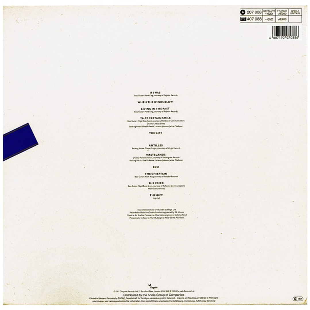 MIDGE URE - THE GIFT (INCLUYE POSTER) / VINILO USADO 2