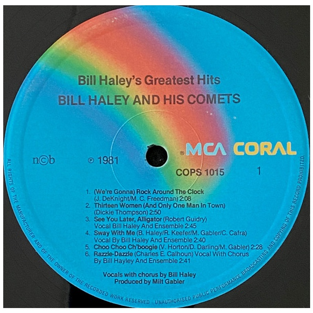 BILL HALEY AND HIS COMETS - GREATEST HITS / VINILO USADO 3