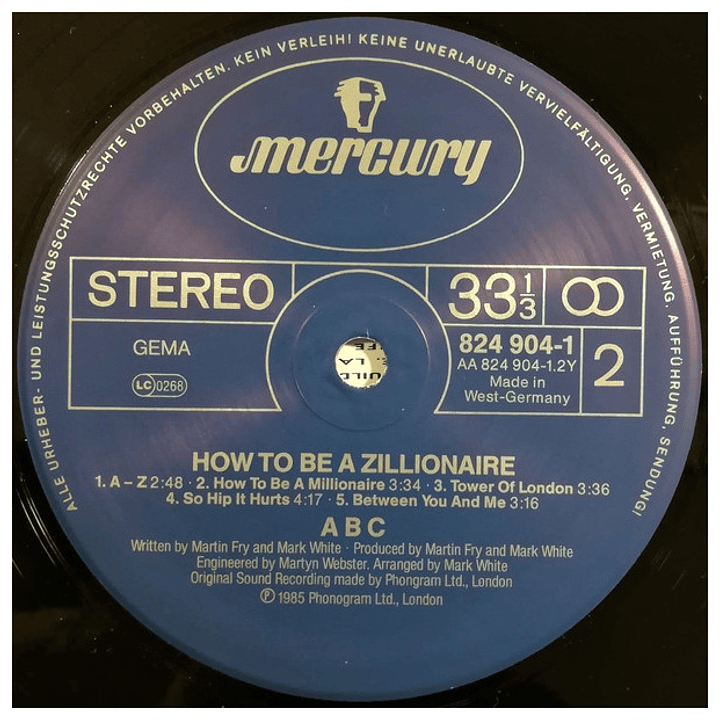 ABC - HOW TO BE A ZILLIONAIRE / VINILO USADO 4