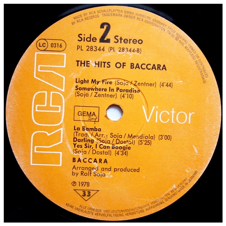 BACCARA - THE HITS OF BACCARA (GATEFOLD) / VINILO USADO 4