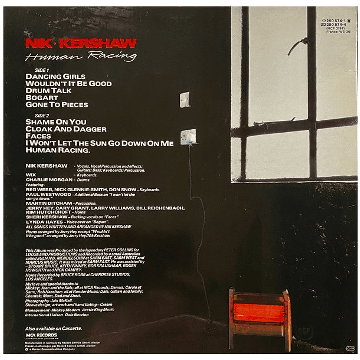 NIK KERSHAW - HUMAN RACING / VINILO USADO 2
