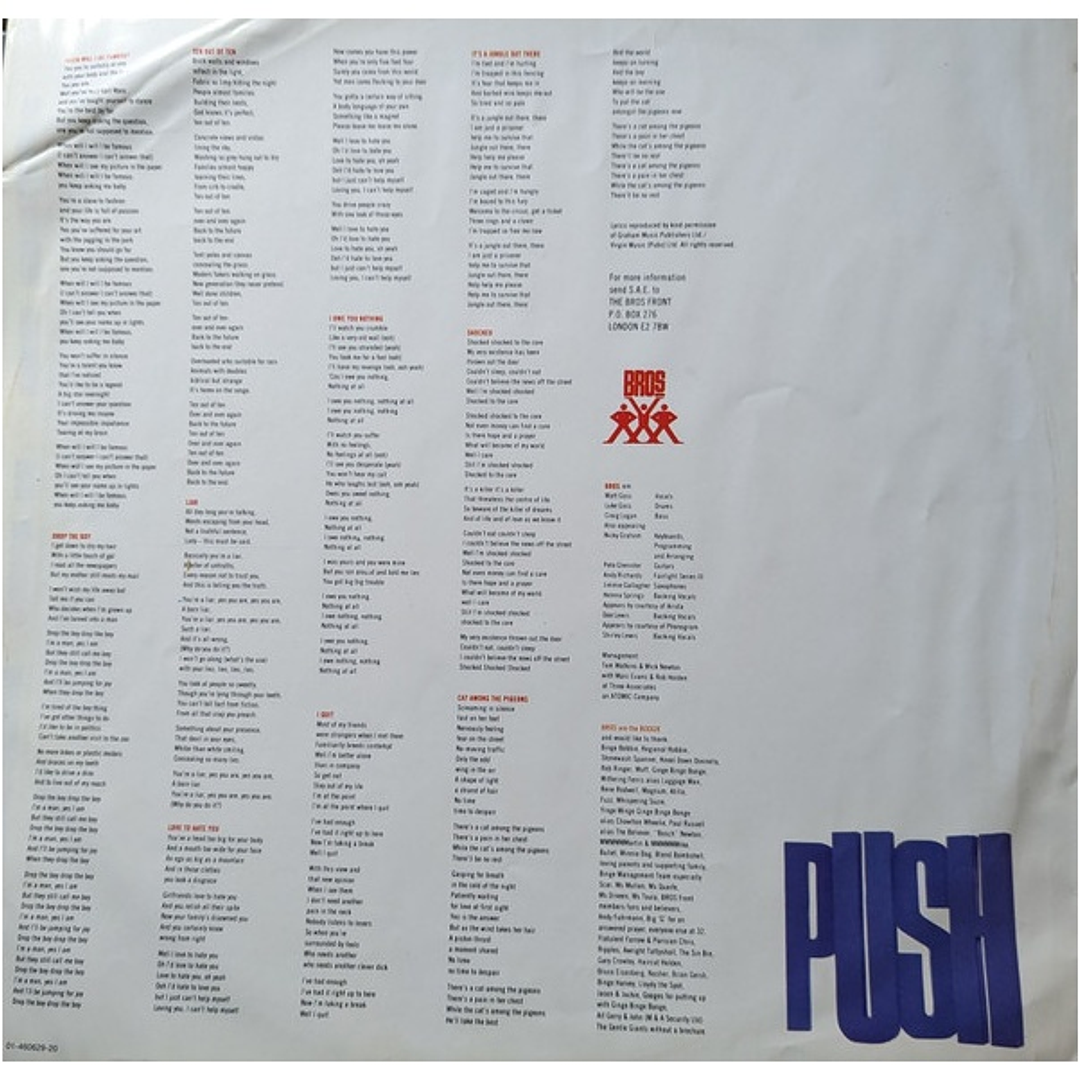BROS - PUSH / VINILO USADO 4