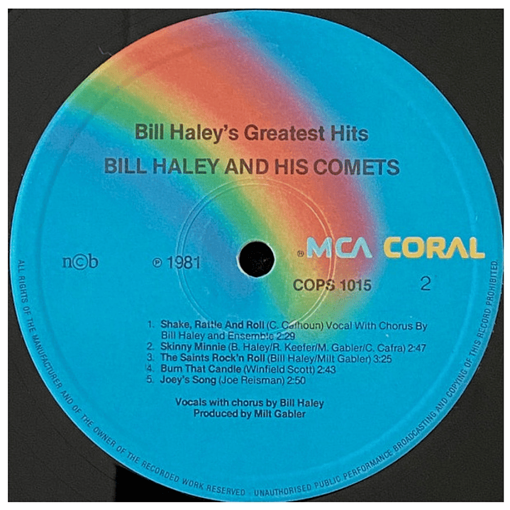 BILL HALEY AND HIS COMETS - GREATEST HITS / VINILO USADO 4