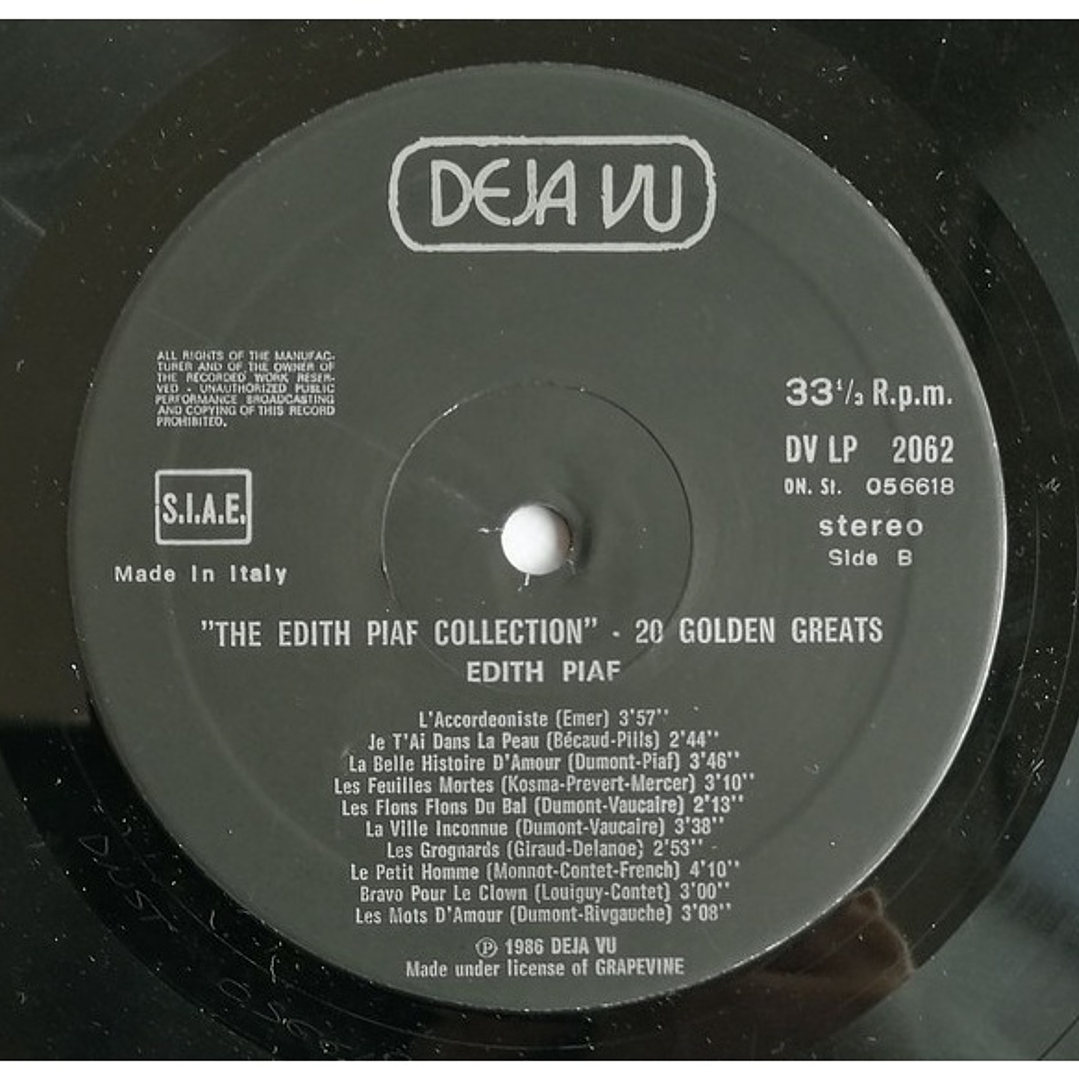 EDITH PIAF - THE COLLECTION / VINILO USADO 4