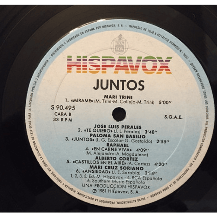 JUNTOS - VARIOS INTERPRETES / VINILO USADO 4