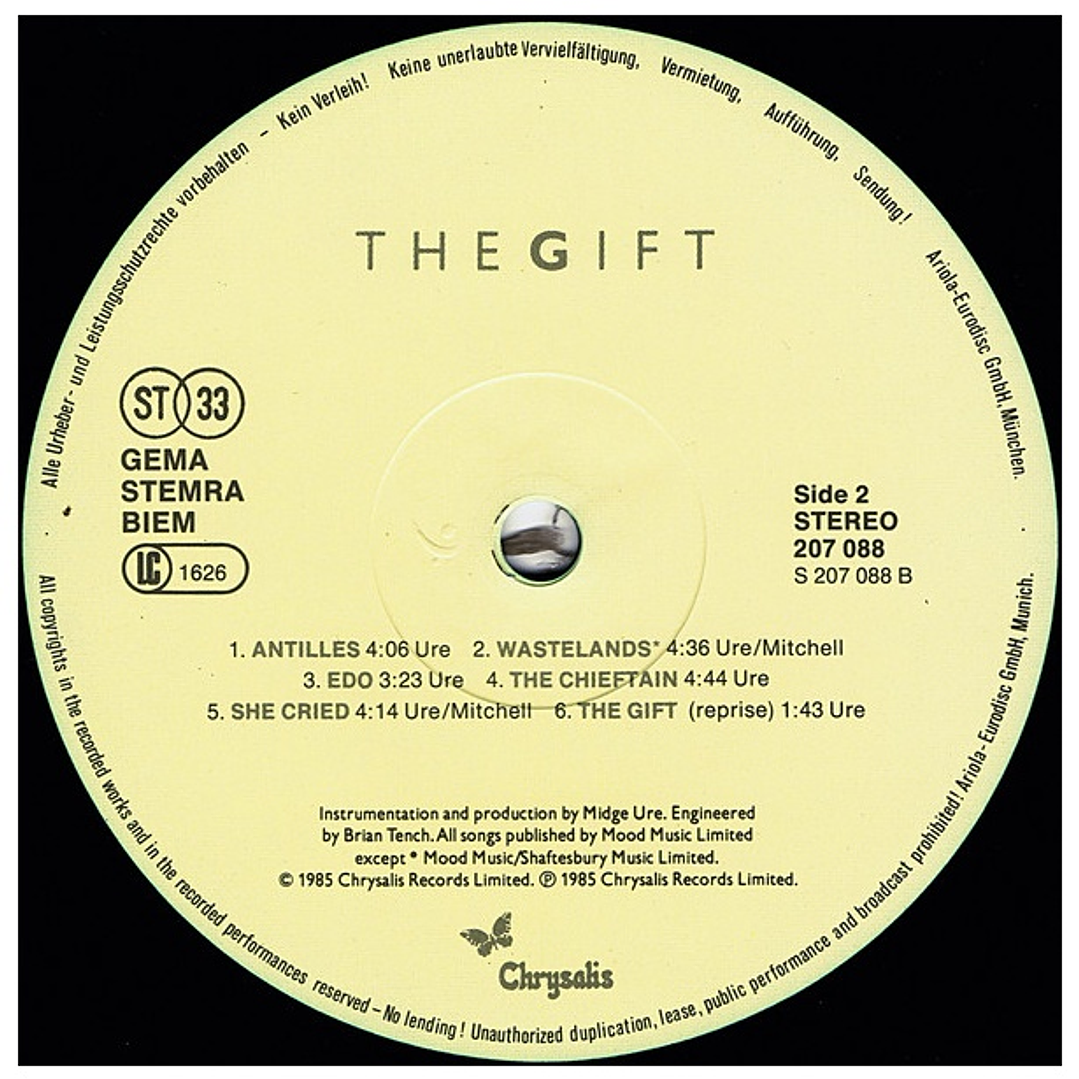 MIDGE URE - THE GIFT (INCLUYE POSTER) / VINILO USADO 4