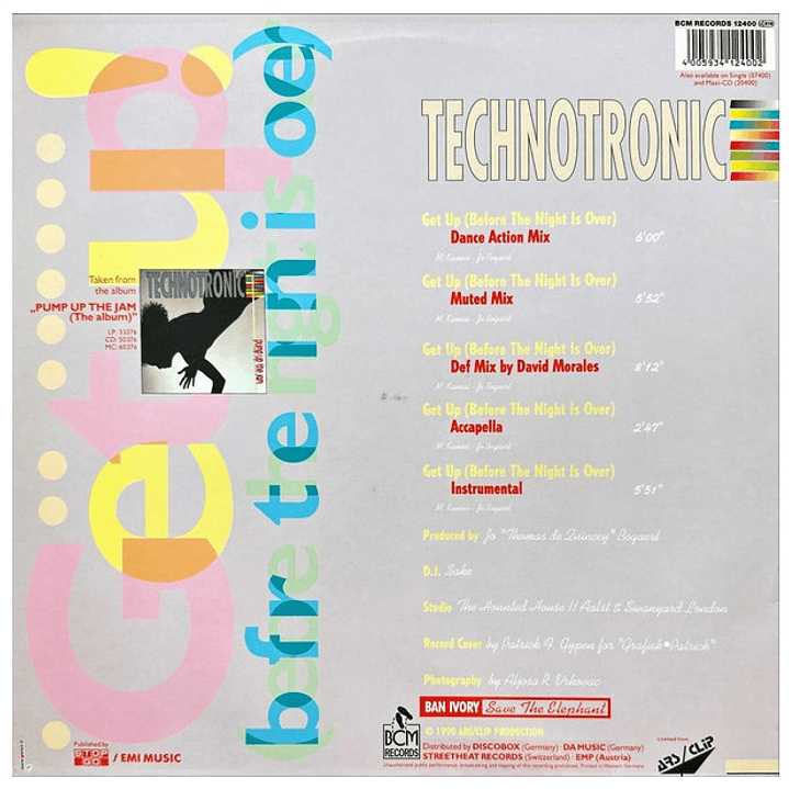 TECHNOTRONIC - GET UP (BEFORE THE NIGHT IS OVER) / 12