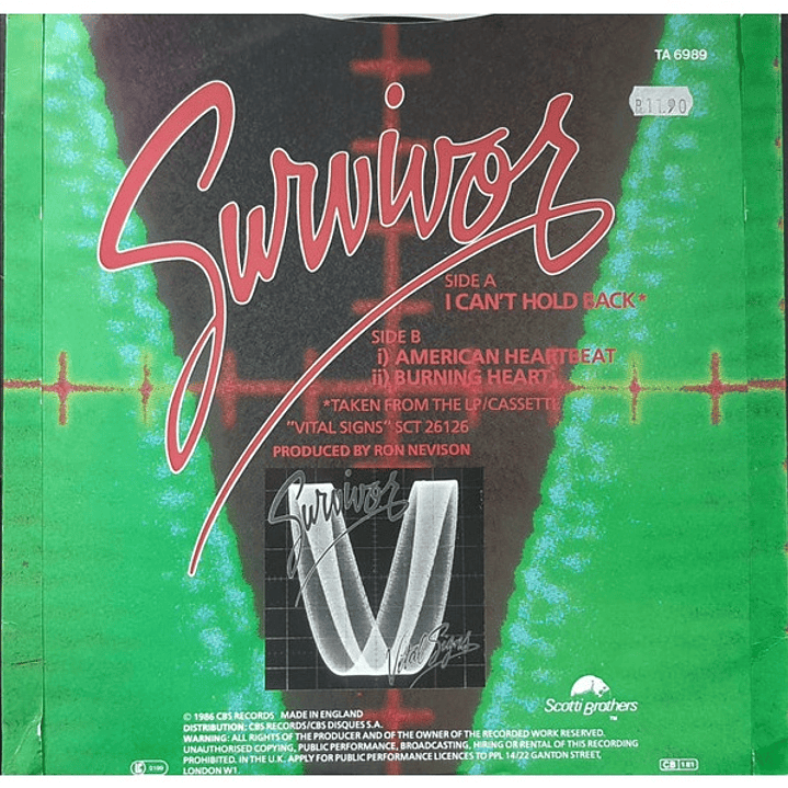 SURVIVOR - I CAN'T HOLD BACK / BURNING HEART / 12
