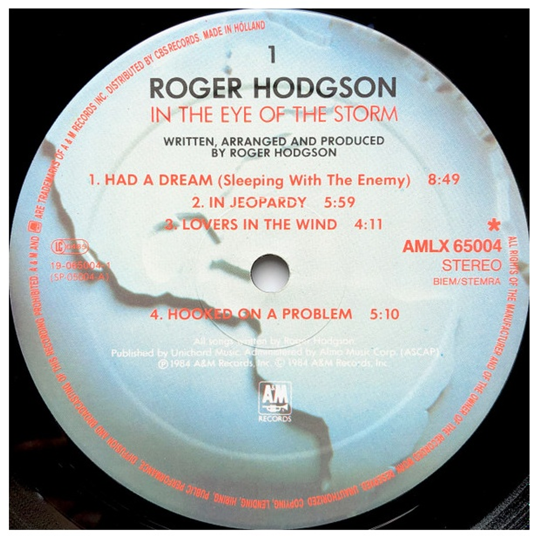 ROGER HODGSON - IN THE EYE OF THE STORM / VINILO USADO 3