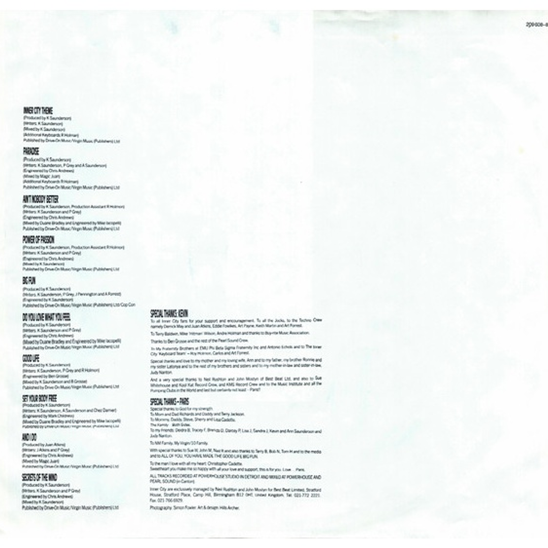 INNER CITY - PARADISE / VINILO USADO 6