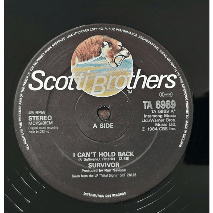 SURVIVOR - I CAN'T HOLD BACK / BURNING HEART / 12