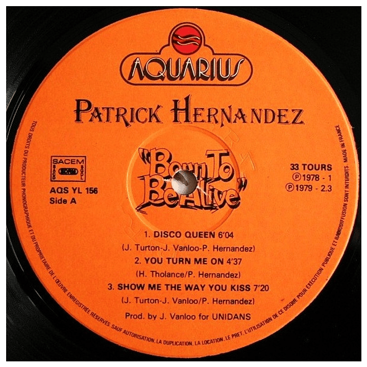 PATRICK HERNANDEZ - BORN TO BE ALIVE / VINILO USADO 4