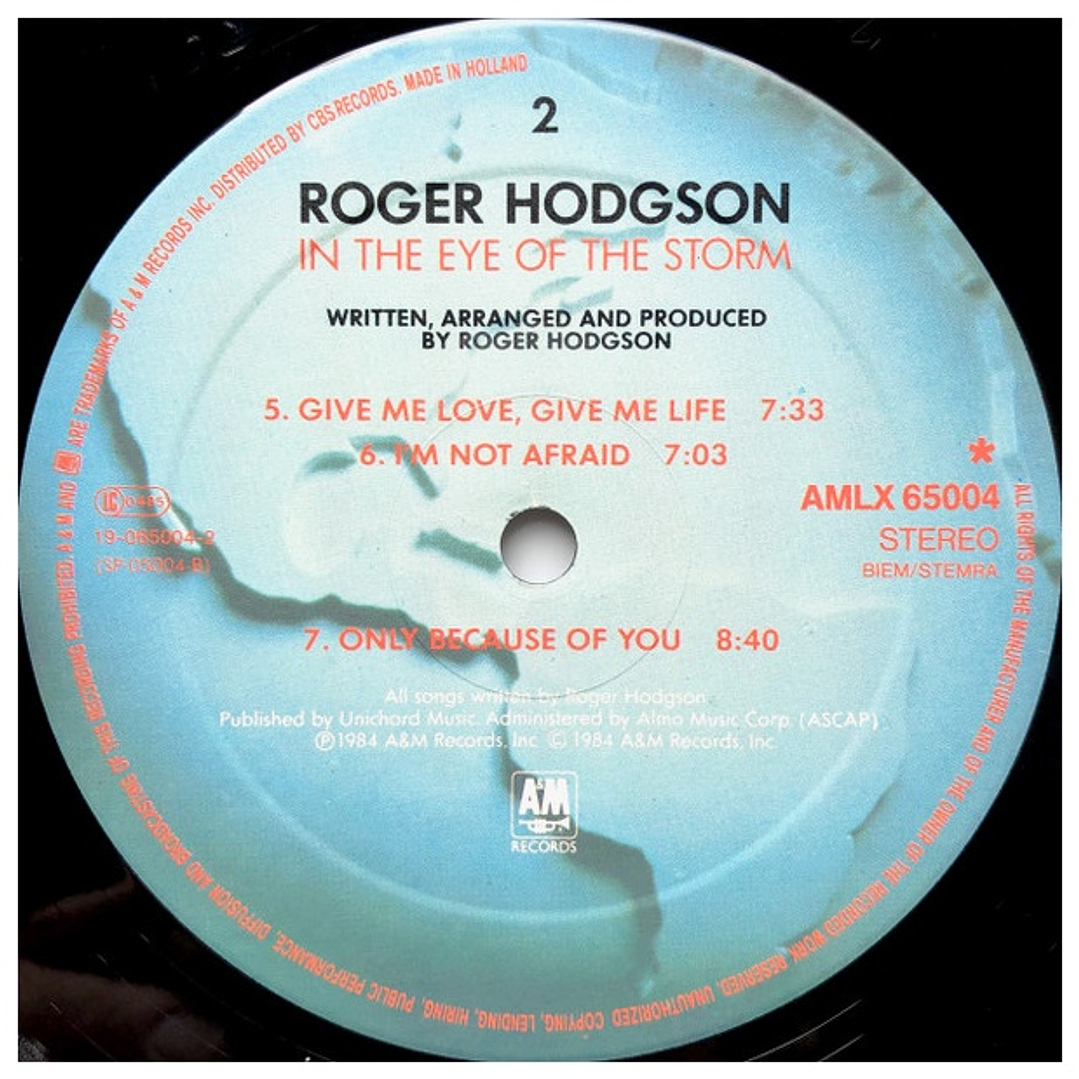 ROGER HODGSON - IN THE EYE OF THE STORM / VINILO USADO 4