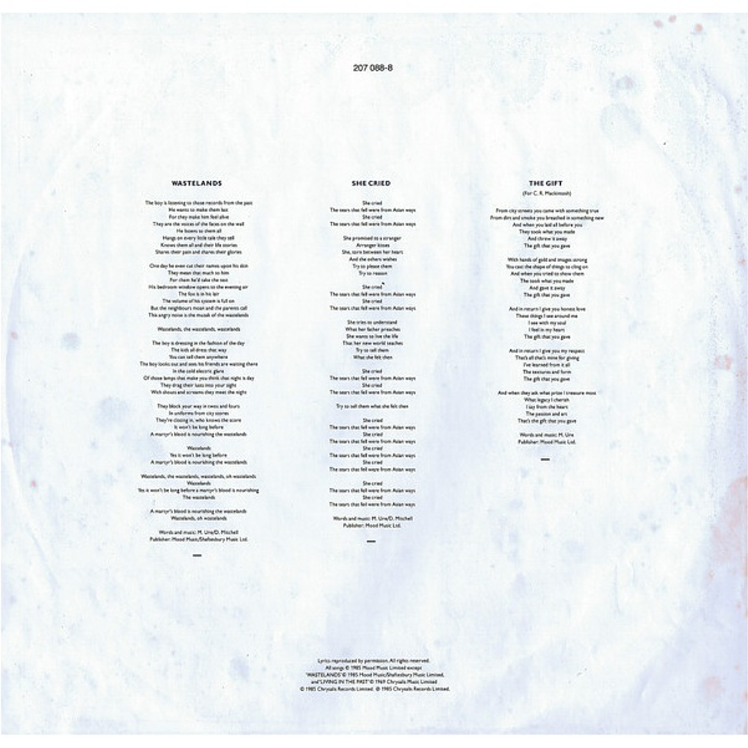 MIDGE URE - THE GIFT (INCLUYE POSTER) / VINILO USADO 6