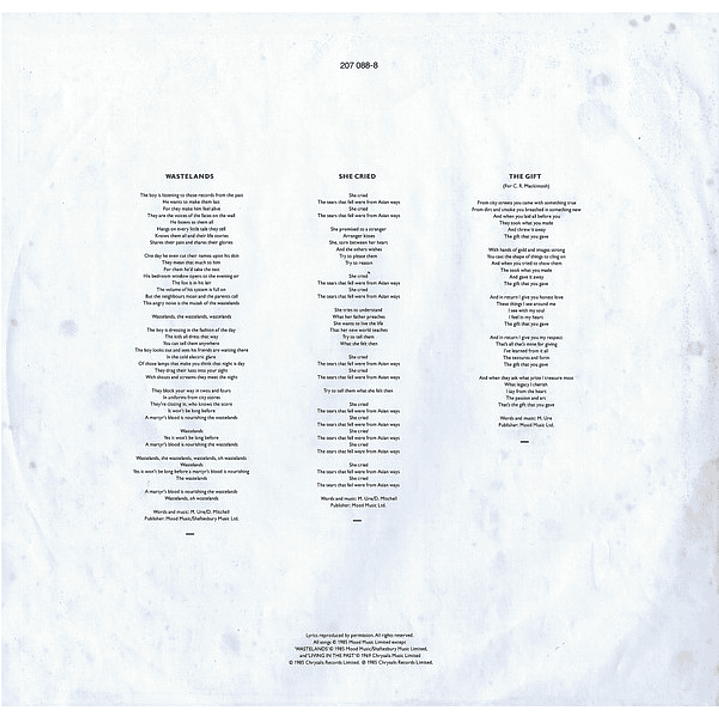 MIDGE URE - THE GIFT (INCLUYE POSTER) / VINILO USADO 6