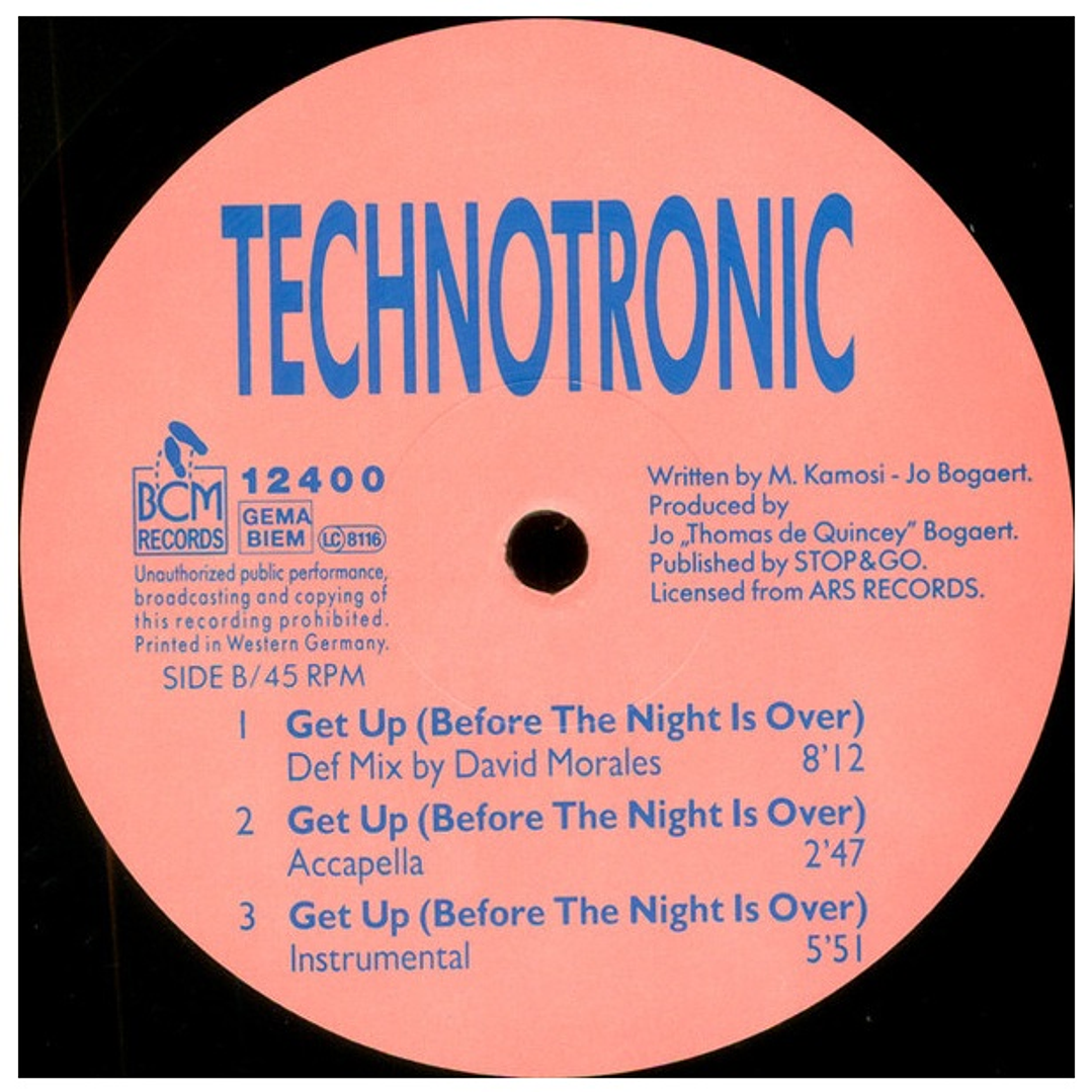 TECHNOTRONIC - GET UP (BEFORE THE NIGHT IS OVER) / 12