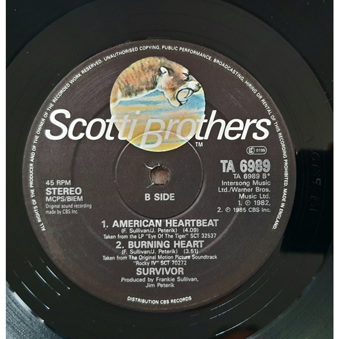 SURVIVOR - I CAN'T HOLD BACK / BURNING HEART / 12