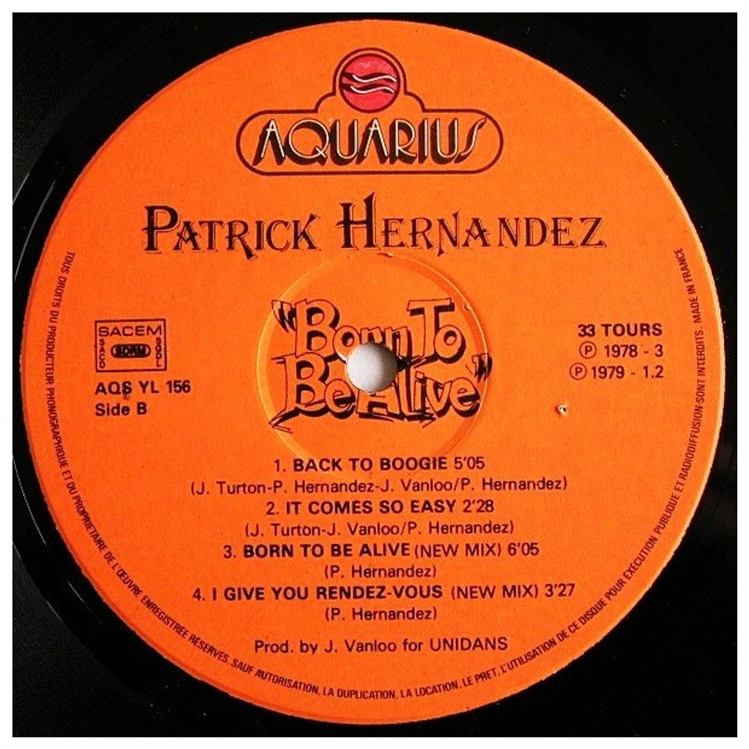 PATRICK HERNANDEZ - BORN TO BE ALIVE / VINILO USADO 5