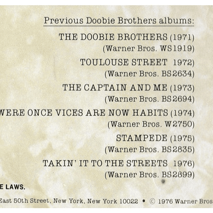 THE DOOBIE BROTHERS - BEST OF / VINILO USADO 7