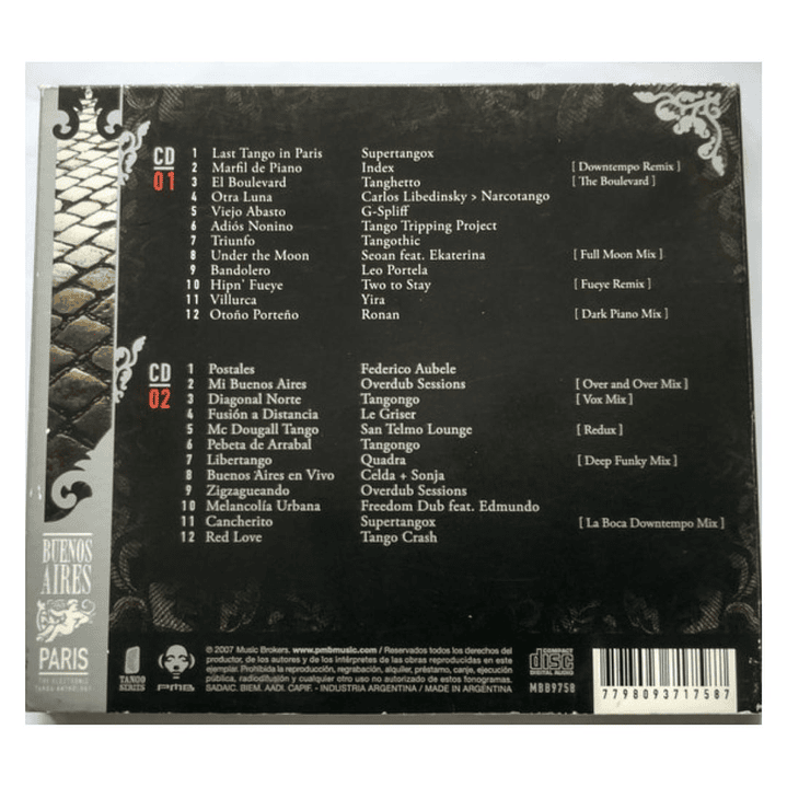 BUENOS AIRES PARIS - VARIOS THE ELECTRONIC TANGO ANTHOLOGY (2CD) / CD USADO 2