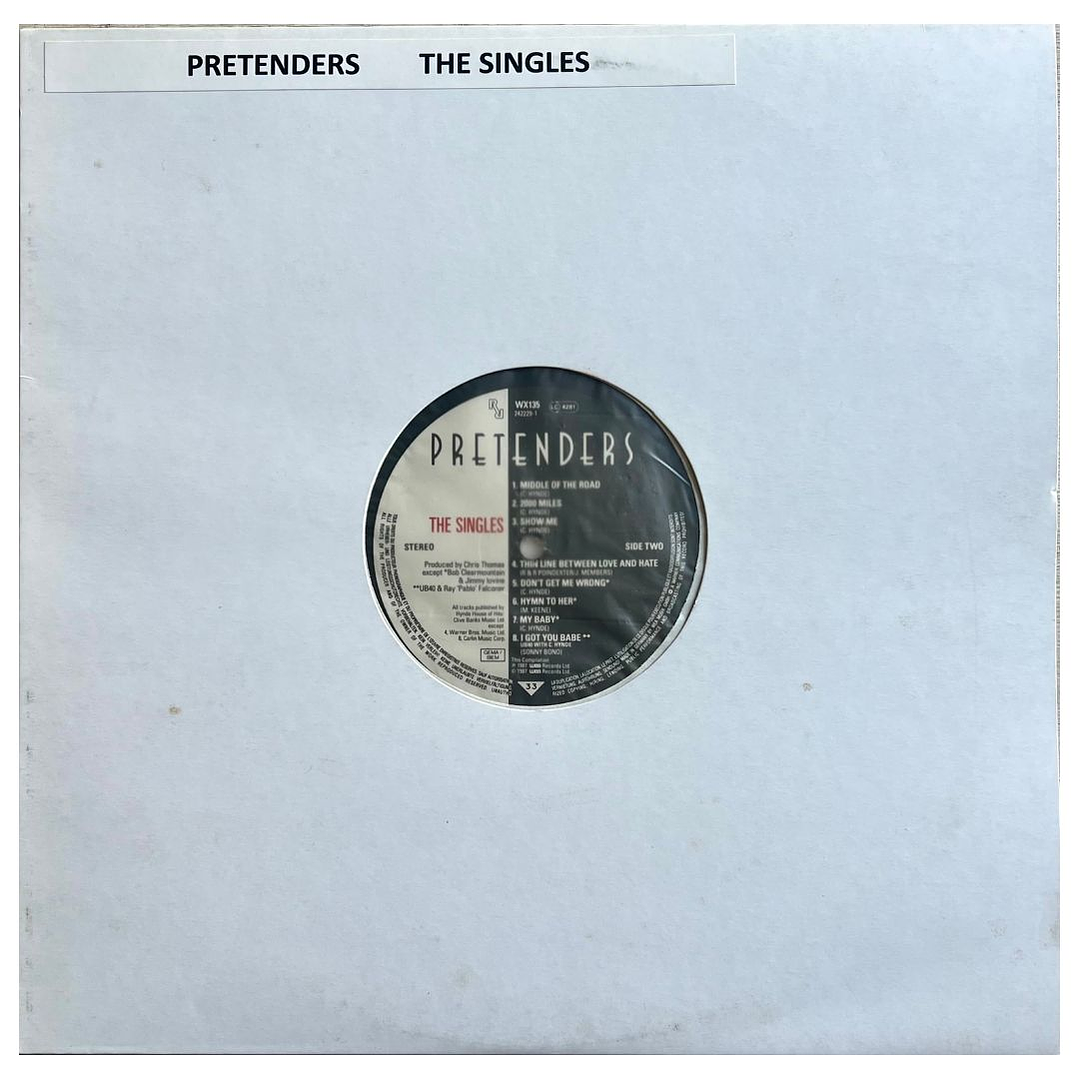 PRETENDERS - THE SINGLES (SIN CARATULA, SIN INSERTO) / VINILO USADO 1