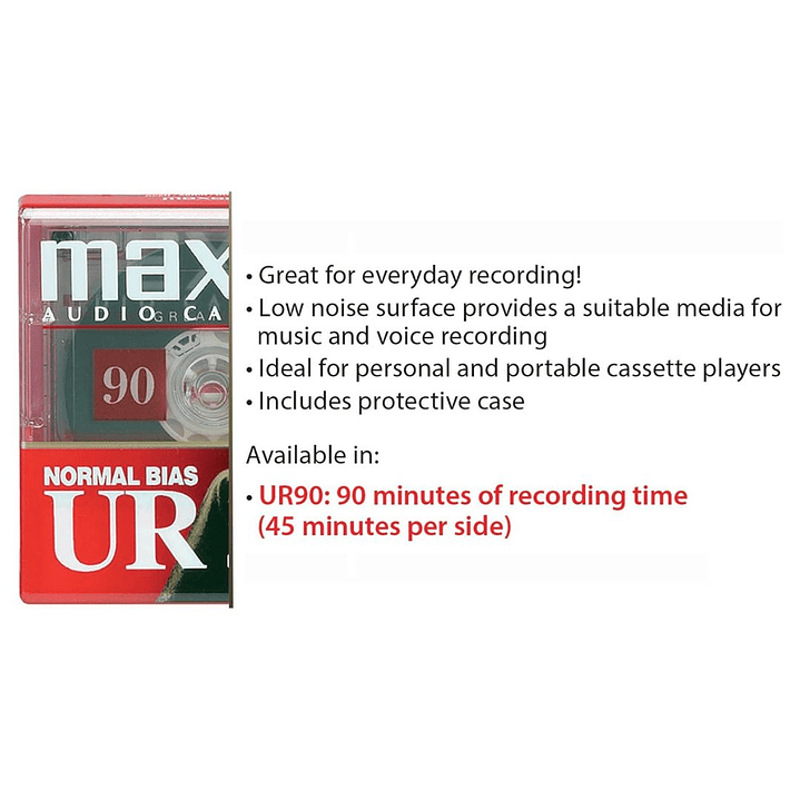 CASSETTE MAXELL UR 90 MINUTES / CASSETTE 5