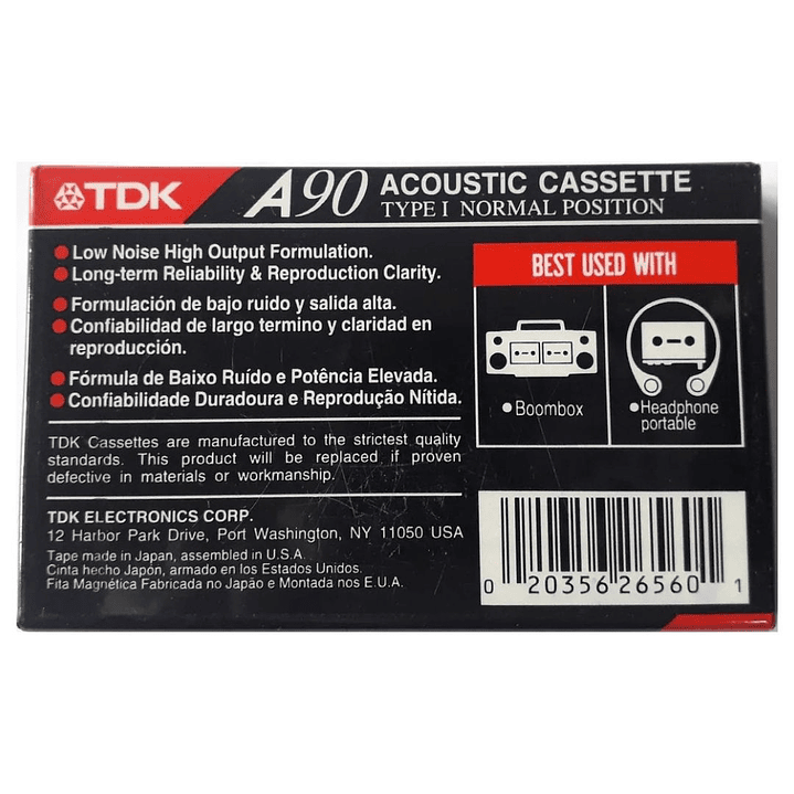 CASSETTE TDK A 90 MINUTES / CASSETTE 2