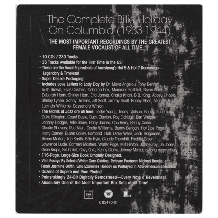 BILLIE HOLIDAY - LADY DAY: THE COMPLETE COLUMBIA) (1933-1944) (10CD) / CD 6