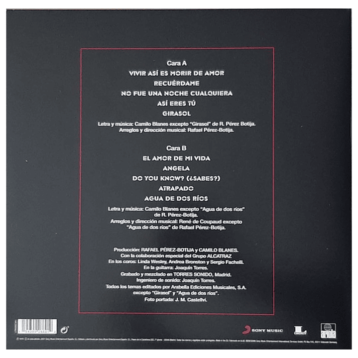 CAMILO SESTO - SENTIMIENTOS (BLUE VINYL) / VINILO 2