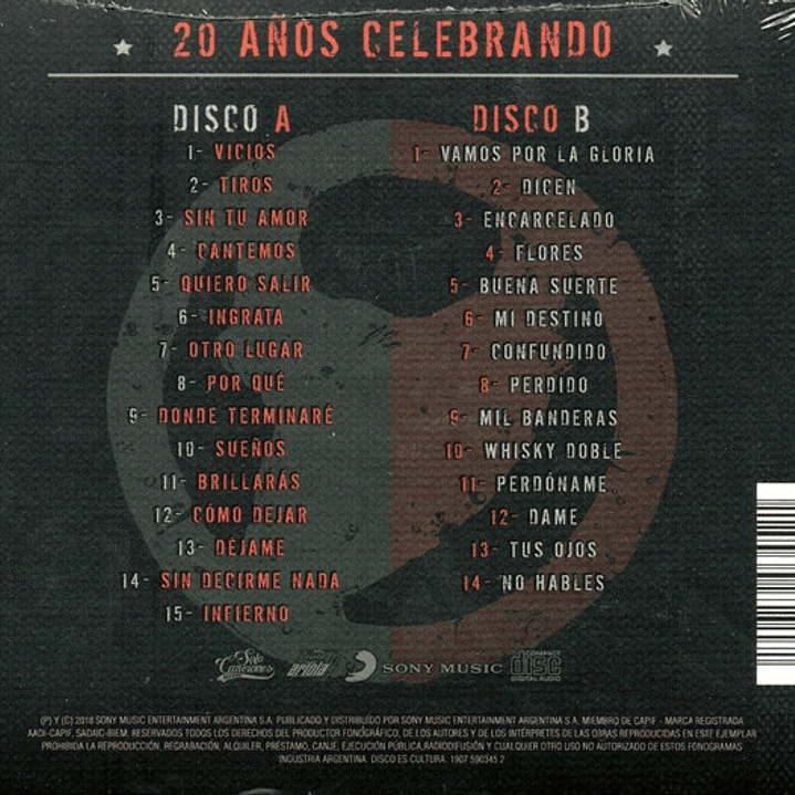 LA BERISO - 20 AÑOS CELEBRANDO (2CD) / CD 2
