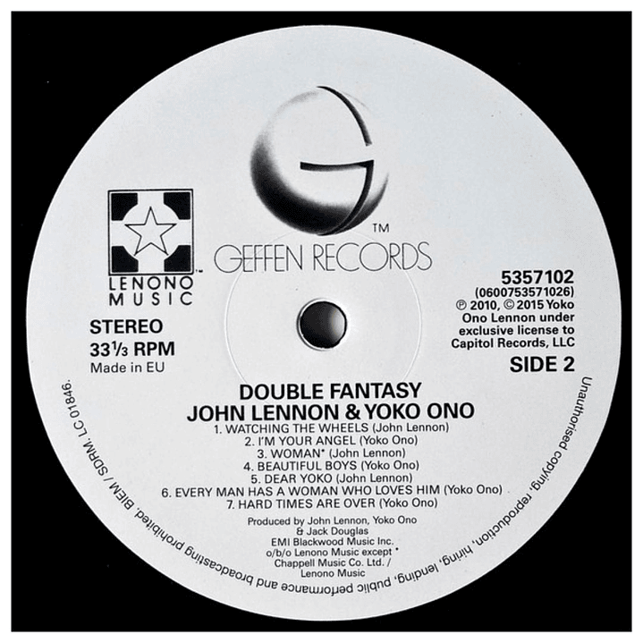 JOHN LENNON - DOUBLE FANTASY / VINILO 5