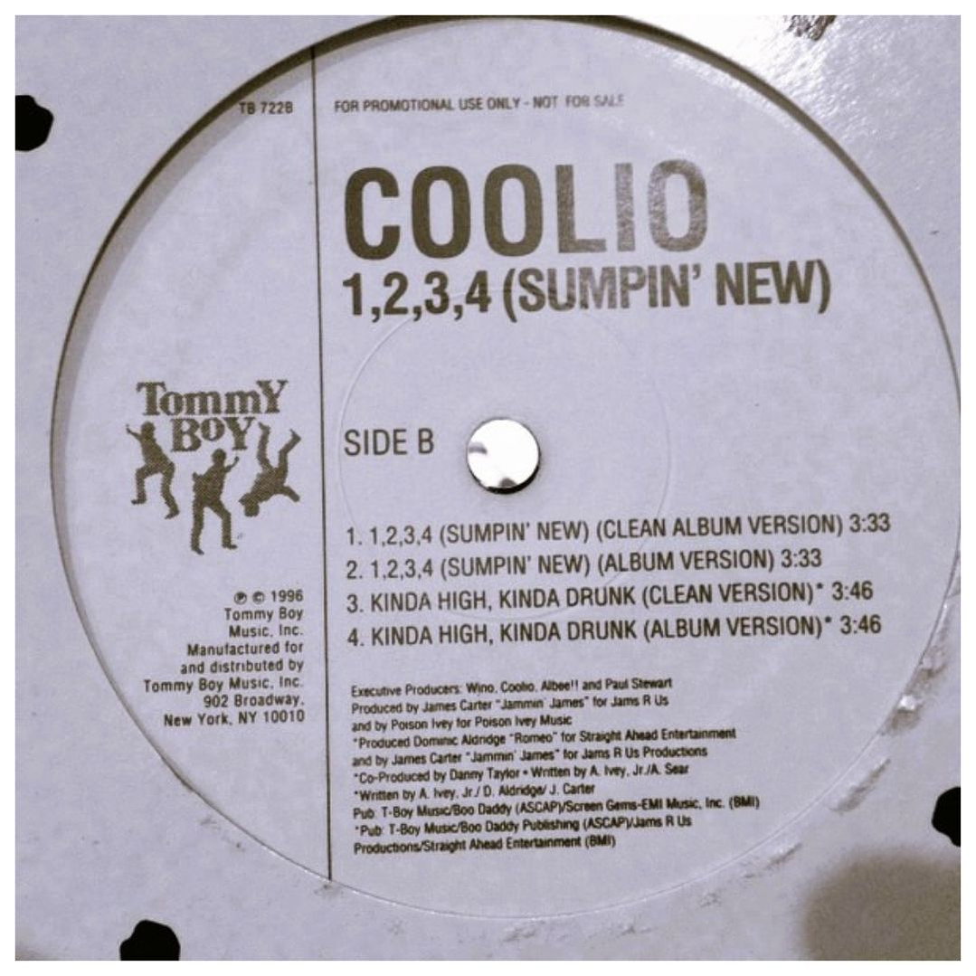 COOLIO - 1,2,3,4 (SUMPIN' NEW) (PROMO) / 12